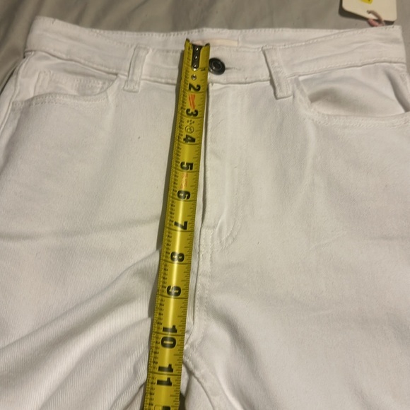 NWT GB High Rise Split Front Distressed Straight Leg Jeans - Picture 8 of 11